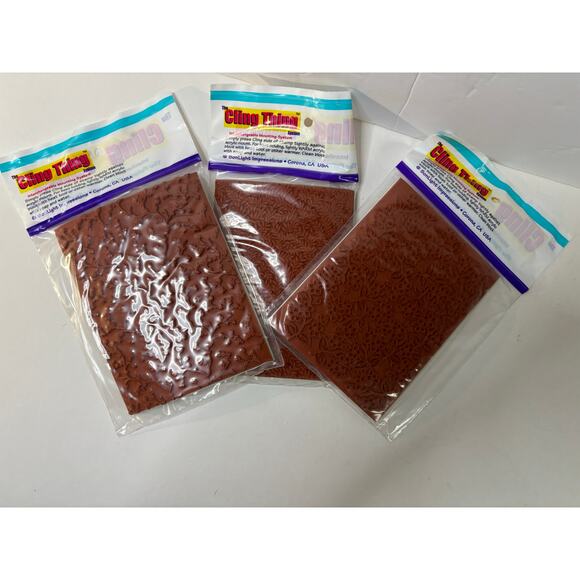 3 Large Cling Mount Stamps Floral Vine 5.5x4.25" NEW Scrapbooking Stamping - Picture 5 of 5